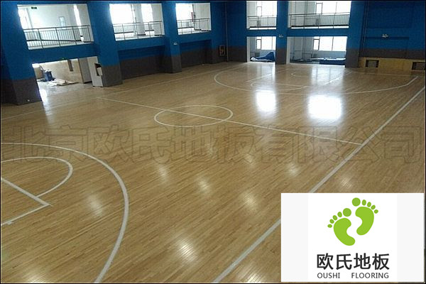 山西運動(dòng)木地板：陽(yáng)泉市城區行政審批服務(wù)中心 籃球館地板案例